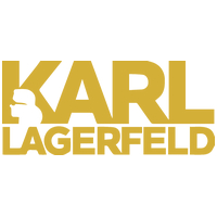 Karl Lagerfeld logo in gold lettering